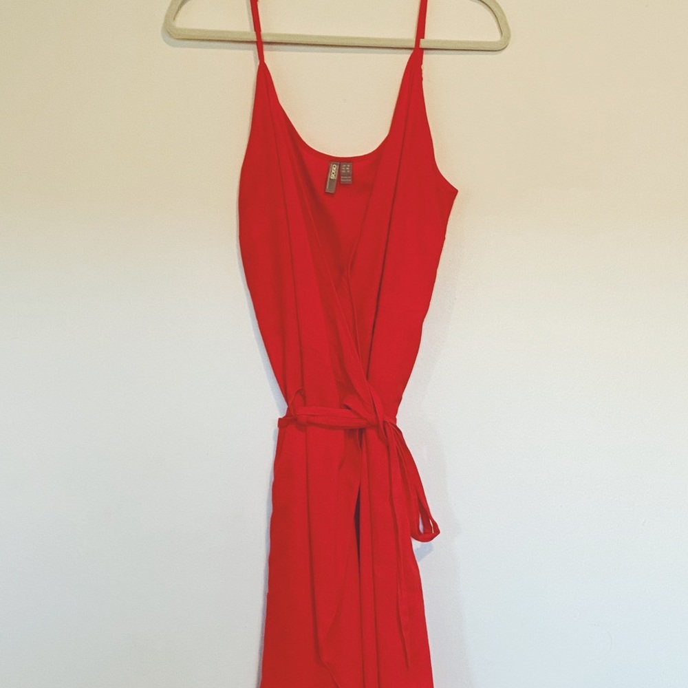 Coral Wrap Dress (ASOS)